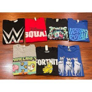 DISNEY LOT OF 7 SHIRTS SIZES LARGE